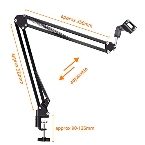 Puyong BM-800 Condenser Microphone Kit, Recording Kit with Adjustable Microphone Holder and Double-Layer Filter, Studio Microphone for Professional Recording Broadcasting Singing,Navy Blue