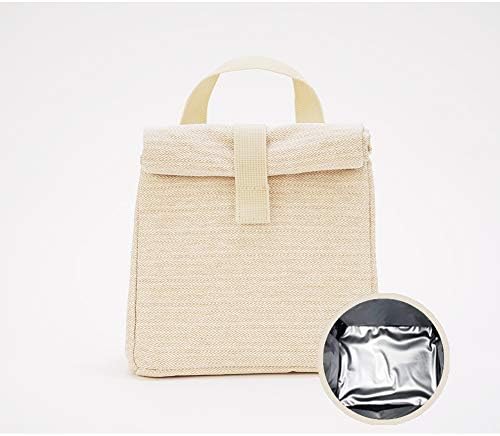 Insulated Lunch Bag for Men, Women, Kids, Tyvek Leakproof Lunch Box, pouch, Lightweight Cooler Thermal Lunch Kit, Reusable Eco-friendly, Thermoscooler, Thermoses bag for Work/School/Picnic(Beige)