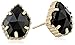 Kendra Scott Tessa Stud Earrings for Women, Fashion Jewelry, 14k Gold-Plated Brass, Black Opaque Glass