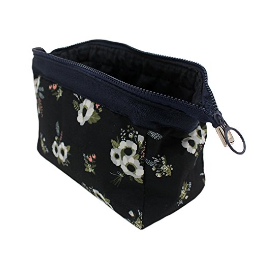 Makeup Bag/Travel Cosmetic Bags/Brush Pouch Toiletry Kit Fashion Women Jewelry Organizer with YKK Zipper Electronics Accessories Carry Case Pencil Holder Portable Cube Purse (Navy Blue)