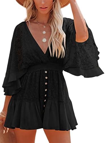 dress the population lace romper Dress the Population Black and Gold Lace Romper Size Medium