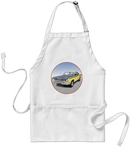 Simplyeo Kitchen Apron for Women Retro Duster Pattern Aprons for Girls Adjustable Neck Waist Ties Cooking Apron for Men