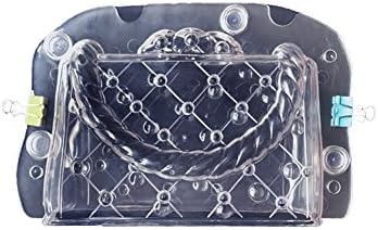Blisscomdep Creative 3D Lady Handbag Large Size Chocolate Mold Handmade Cake/Candy/Jelly DIY Kitchen Baking Tool - Transparent