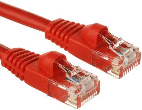 Red Gold Plated 50ft Cat5 Cat5e Rj45 Patch Ethernet Network Cable 50 Ft For Pc Mac Laptop Ps2 Ps3 Ps Xbox And Xbox 360 Xbox One To Hook Up On