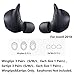 BLLQ for Samsung Gear IconX (2018 Edition) Ear Tips Wingtips 12 PCS Accessories, Silicone Earhooks Earbuds Cover Eargels Eartips for Galaxy Buds 2019, Black 12pcsthumb 1