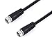ViewTV Coaxial Cable RG59 Coax Cable with Coax Coupler Female Type Connectors for TV Antenna Audio Modem Satellite Receiver Black Coax Cable 25 Feet