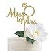 Bridal Shower Decorations Gold | Miss To Mrs Cake Topper Wedding Shower Decoration
