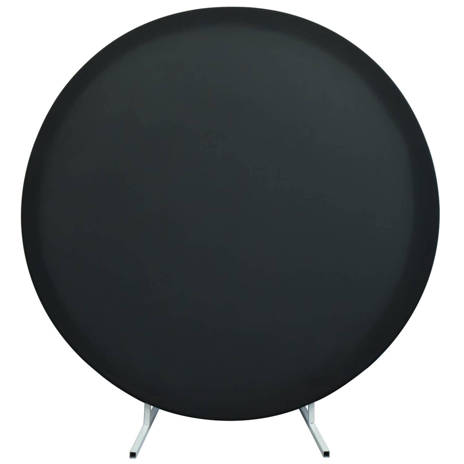 Avezano Solid Black Round Backdrop Polyester Round Black Background for Photography Birthday Baby Shower Newborn Party Decorations Banner Photography Background (7ft, Black)