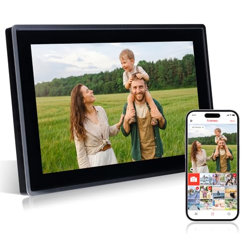 Rollei Smart Frame WiFi 100 in black. 10.1 inch digital photo frame with WiFi function to play your photos and videos with sound.