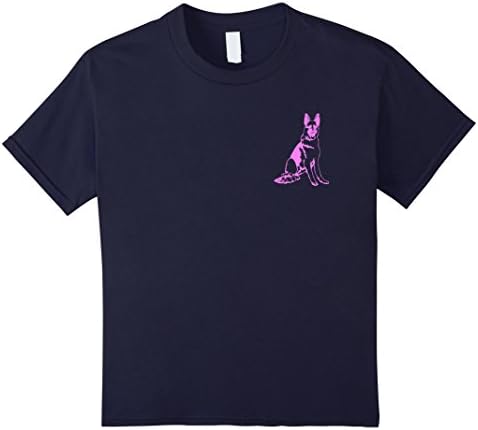 Kids German Shepherd Dog Girl's Best Friend T-Shirt 12 Navy