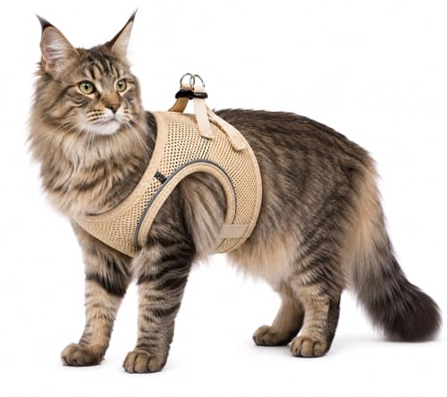 Flamingo Cat Harness Step&Go Berta Beige L 30-34cm 48-52cm