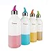 4 Pack Ketchup Bottles - 15 OZ Plastic Squeezing Bottle with Color Tips - Perfect for Ketchup, Sauces, Dressings, BBQ, Condiments, Arts and Crafts - BPA Free
