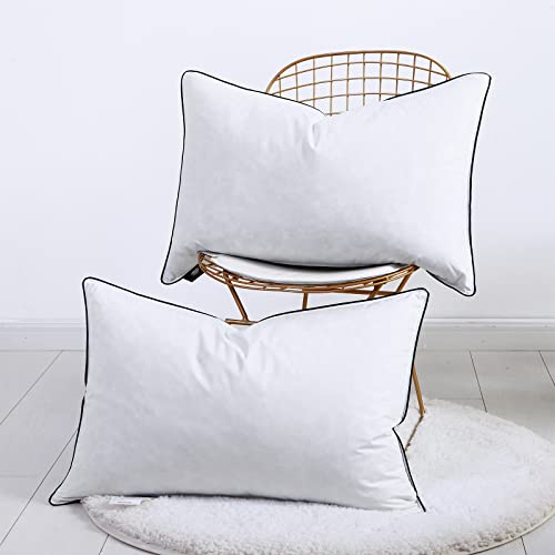 BPC Goose Down Feather Pillows Down Pillows Queen Size Set of 2 for