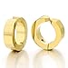 Pair Stainless Steel Gold Huggie Hinged Hoop Earrings Non-Piercing Clip On Earrings Unisex Men Women Boys