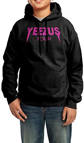 YHTY Youth Boys/Girls Hooded Sweatshirt YEEZUS Tour Black