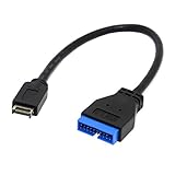 CY USB 3.1 Front Panel Header to USB 3.0 20Pin Header Extension Cable for ASUS Motherboard 20cm