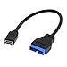 CY USB 3.1 Front Panel Header to USB 3.0 20Pin Header Extension Cable for ASUS Motherboard 20cm Black