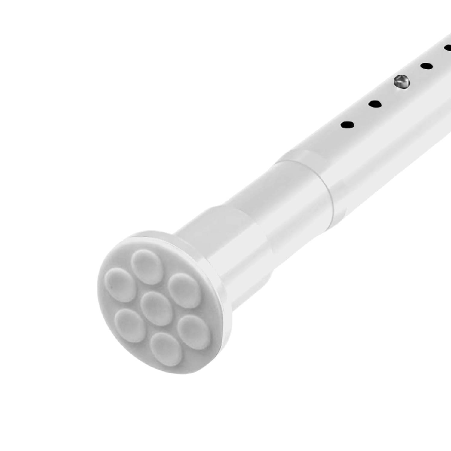 Shower curtain rail 110-210cm shower curtain no screws curtain poles extendable no drilling (White, 110-210CM)…