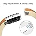 Fitbit Charge 2 Bands, Mkeke Premium Vintage Genuine Leather Replacement Wristbands Adjustable Sport Strap for Fitbit Charge 2 Smartwatch Fitness Wristband(Black/Brown)