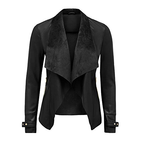 Londony ♥‿♥ Clearance Sales,Women's Fashion Vintage Biker Motorcycle Jacket Faux Leather Zipper Overcoat Outwear - Thumbnail 5