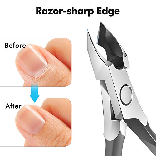 Cuticle Trimmer Cutter Nippers Cuticle Pusher - Ejiubas Cuticle Remover Professional Cuticle Clipper Upgraded Stainless Steel Cuticle Tool Cuticle Scissors Durable Manicure Pedicure Tools