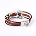 FAIRY COUPLE Tibetan Hand Crafted Blue Coral Stone Leather Bracelet -19cm- L15