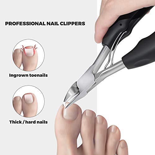 Podiatrist Toenail Clippers, Sharp Blade Stainless Steel Nail Nipper Professional with Storage Box for Thick or Ingrown Toenail, Heavy Duty Nail Trimmer with Easy Grip Large Handle and Double Spring - Thumbnail 2