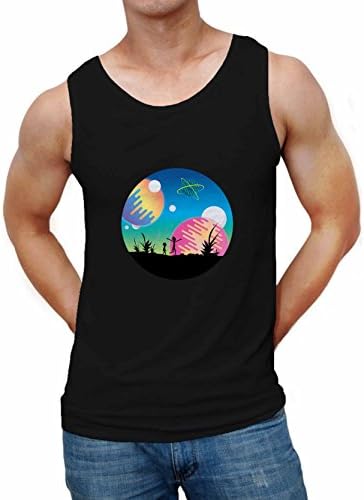 Tank Top For Man Rick and Morty - Star Viewing Black Size XL