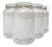 1 Gallon Plastic Jar (4 Pack), Wide Mouth, Clear, with Lined Fresh Seal Lid, Shatter-Proof Container Storage PET 1 BPA Free 4 Quart 128 oz