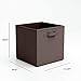 Home-Complete Storage Cubes-6-Piece Set Fabric Foldable Container Bins for Home, Office, Nursery-Organize Toys, Books, Clothes and More, Brown