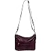 Roma Leathers Women's Wine Red Leather Crossbody Shoulder Bag