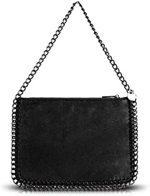 Ladies Designer Chain Edge Shoulder Bag - Women's Metallic Stella Handbag GN60624