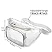 Clear Fanny Pack, iSPECLE Clear Fanny Packs Stadium Approved for Football Event, Concert, Travel, Adjustable 19 to 47 inch Waist Strap for Women Pink