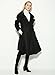 Azbro Women Winter Outdoor Wool Blended Classic Hooded Pea Coat Jacket, Black M