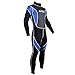 Leader Accessories 2.5mm Black/Blue Men's Fullsuit Jumpsuit Wetsuit