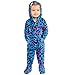 Footed Pajamas - Family Matching Blue Leopard Hoodie Onesies for Boys, Girls, Men, Women and Pets (Infant - XLarge (Fits 12-18mos.))