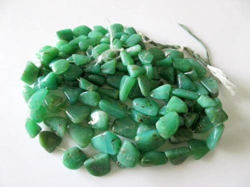 Chrysoprase Tumble Beads, Natural Chrysoprase Smooth Tumbles, 11mm to 22mm, 7.5 Inch Half Strand