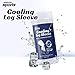[SurgeCool] Sports Cooling Leg Sleeve White 1 Pair: Evaporative Cooling Leg RunCool Ice-Alternative Cold Therapy for Tired Leg Reduce tempreatre in Muscle (Leg Sleeve only)