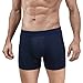 DAVID ARCHY Men's 3 Pack Ultra Soft Micro Modal Boxer Briefs with Fly Drop Needle Style Boxers (M, Navy Blue)