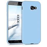 kwmobile TPU Silicone Case for Samsung Galaxy A5 (2017) - Soft Flexible Shock Absorbent Protective Phone Cover - Light Blue Matte