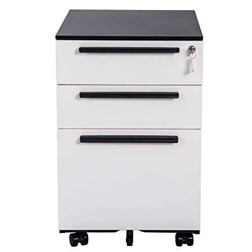 Office Furniture Accessories Blue Merax 3 Drawer Mobile Metal Solid Storage File Cabinet With Keys Allin Us Com