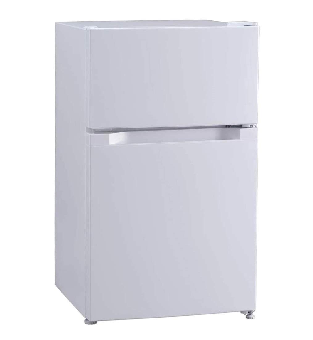 アイリスプラザ 冷蔵庫 87L 幅47.5cm 冷蔵室61L 冷凍室26L 7段階温度調節 直冷式 一人暮らし PRC-B092D-W ホワイト商品画像