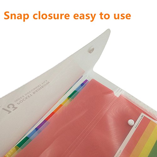 13 Pockets Portable File Folders Plastic Expandable Accordian Organizer A4 Expanding Document Folder