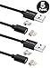 Digital Ant Gen4 Nylon Braided 2 in 1 Magnetic Charging & Data Cable Compatible with i-Product and Android Devices with Micro-USB (5 Feet Black Twin-Pack)