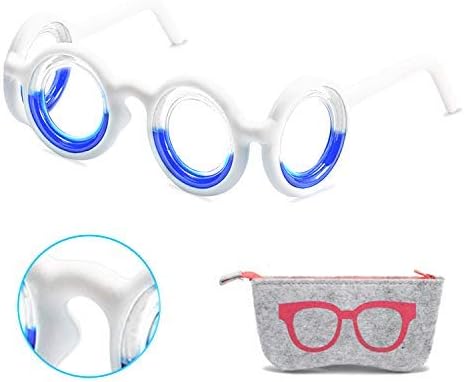 Amazon 最新改良版 乗り物酔い眼鏡 めまい 乗り物酔い 吐き気 気分不快に和らげる車酔い防止メガネ アンチモーション酔いメガネ レンズなし ボート 船 飛行機 旅行用 折りたたみ式 超軽量 液体 グラス 子供と大人に適している 乗り物酔い止め眼鏡 ポーチ付きで