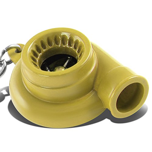 Minituare Spinnable Turbocharger Compressor Key Chain (Yellow Coated)