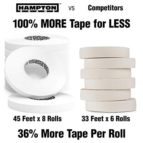 Hampton Adams (8 Pack) White Finger Tape Athletic Tape 0.3” x 45