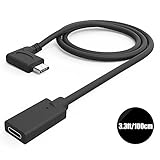 USB-C Extension Cable,TUSITA Angled 90 Degree USB Type C Devices;Pass Video,Data Sync,Audio Through Male to Female Extender for MacBook Pro,Nintendo Switch,Samsung Galaxy S8 S9/Note 8/Dex,Nest Cam