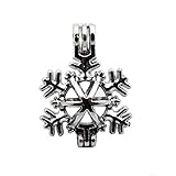 10pcs Christmas Snowflakes Alloy Bead Cage Pendant - Add Your Own Pearls, Stones, Rock to Cage,Add Perfume and Essential Oils to Create a Scent Diffusing Locket Pendant Charms Christmas Gift C8697