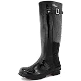 DailyShoes Women's Knee High Round Toe Rain Boots